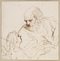 H 017
<br/>
De evangelist Mattheus en de engel
<br/>
<em>Guercino (1591-1666)</em>